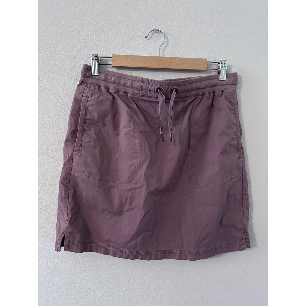 LL Bean womens size small purple mauve hiking skirt short cotton pockets